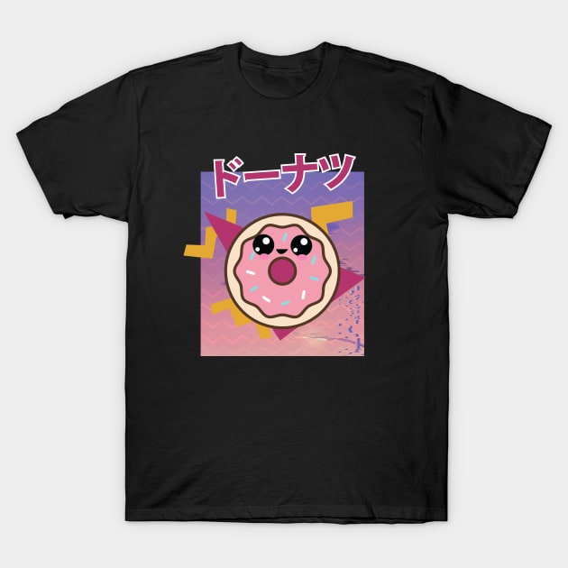 90s Japanese Kawaii Donut T-Shirt by ScottyWar